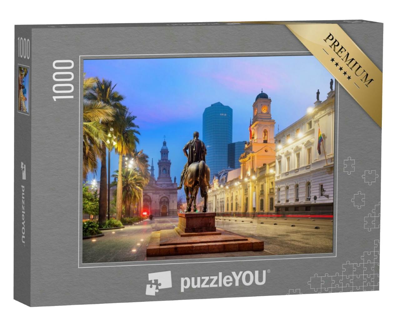 Puzzle 1000 Teile „Der Platz Plaza de las Armas in Santiago, Chile“