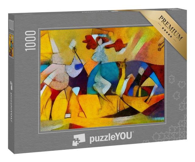 Puzzle 1000 Teile „Alternative Reproduktionen im Stil von von Picasso und Kandinsky“