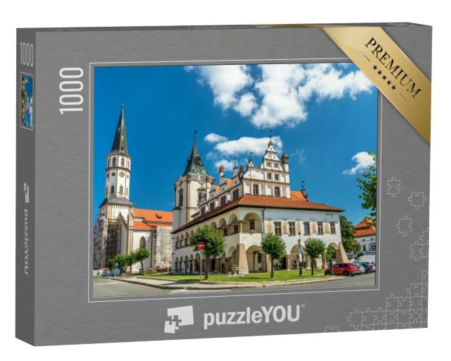 Puzzle 1000 Teile „Rathaus und St. Jakobus Kirche in Levoca, UNESCO-Weltkulturerbe, Slowakei“