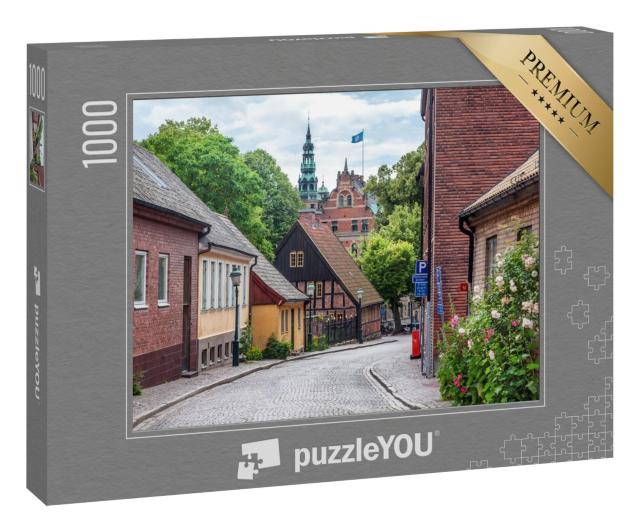 Puzzle 1000 Teile „Lund, eine kleine alte Stadt in Schweden, skandinavische Architektur“