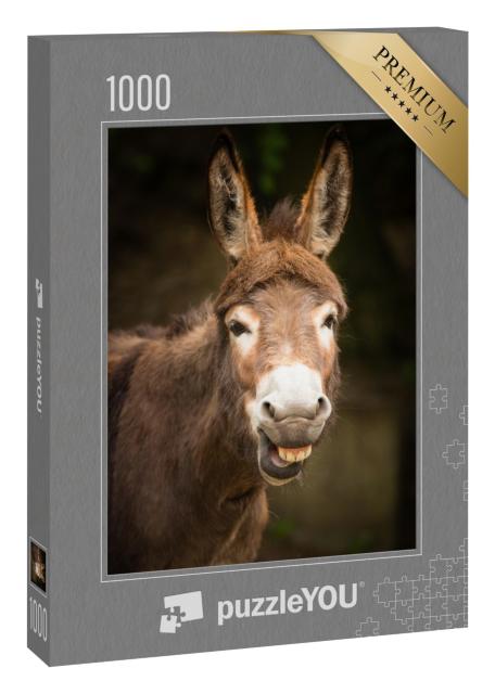 Puzzle 1000 Teile „Lustig: lächelnder Esel“