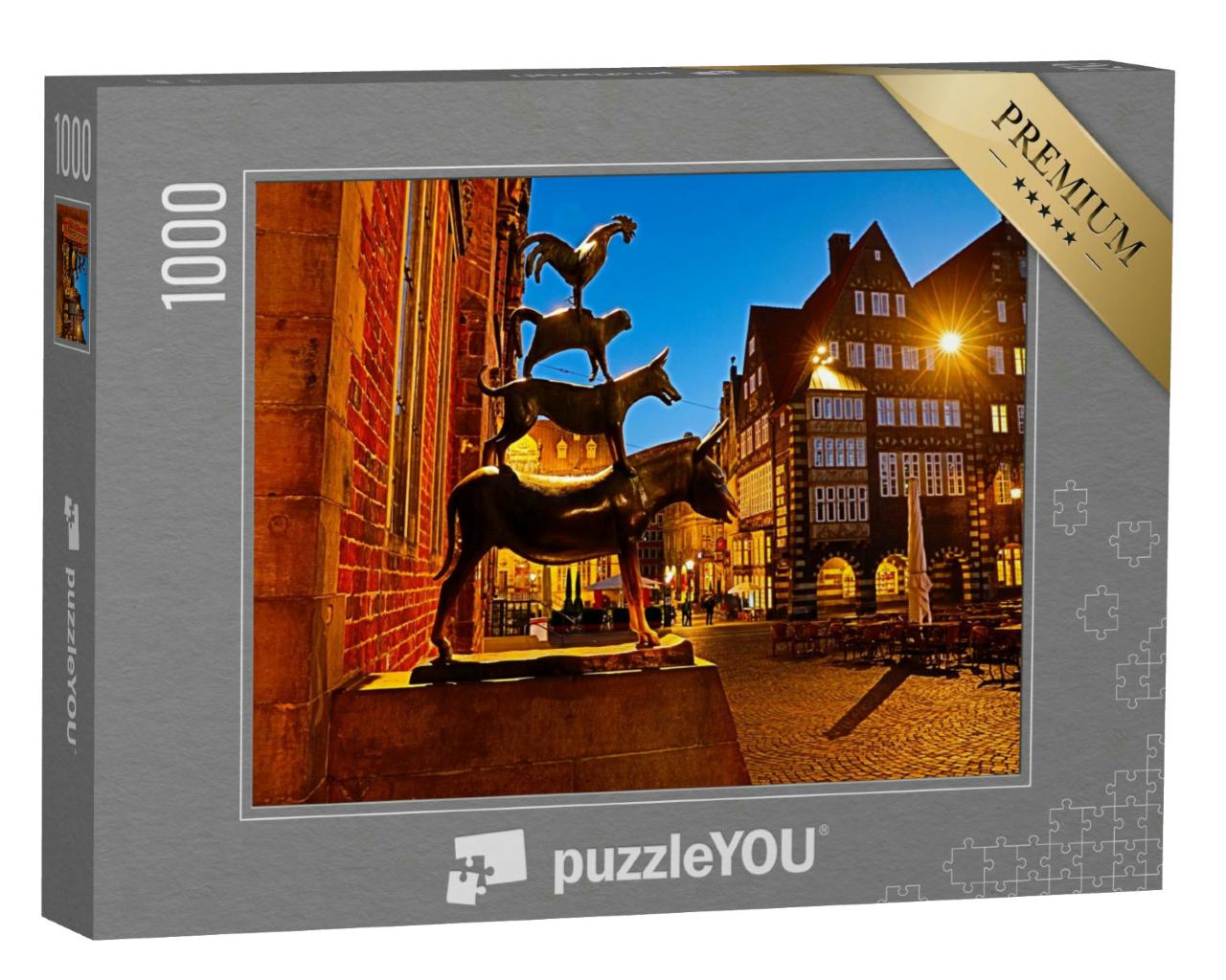 Puzzle 1000 Teile „Am Abend in Bremen.“