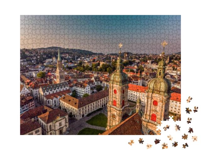 Puzzle 1000 Teile „Wunderschöner Blick über St. Gallen, Schweiz“