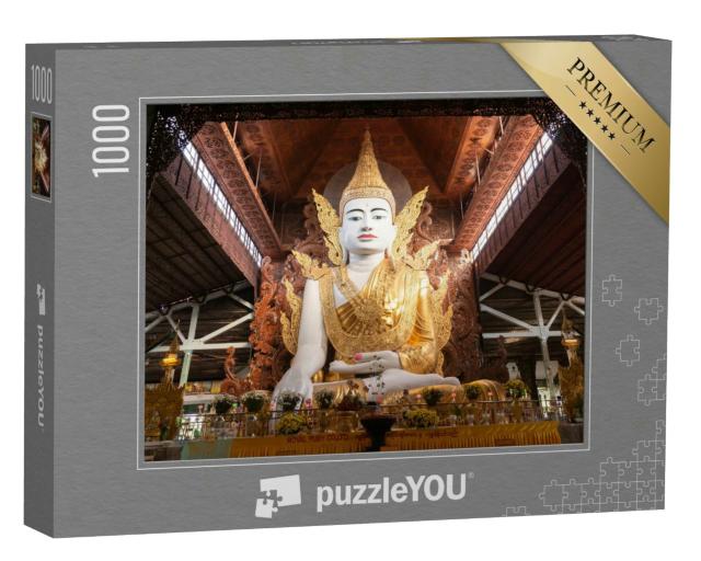 Puzzle 1000 Teile „Riesige Statue des sitzenden Bhudda, Ngahtatgyi-Buddha-Tempel, Myanmar“