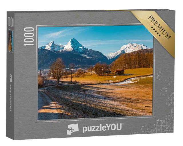 Puzzle 1000 Teile „Watzmann und Hochkalter Berchtesgaden, Bayern“