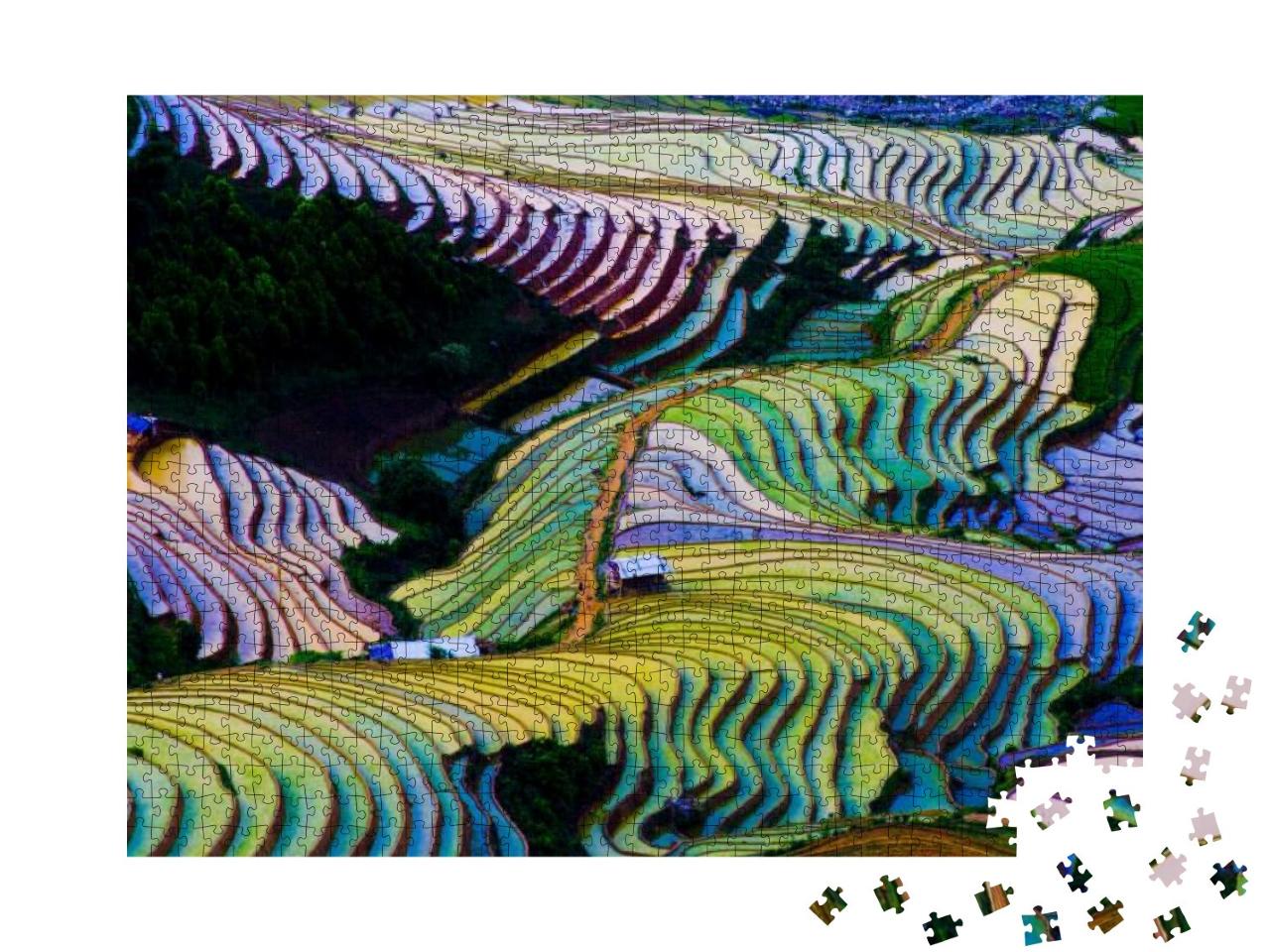 Puzzle 1000 Teile „Reisfeld-Terrassen in Vietnam“
