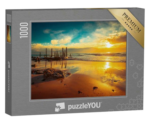 Puzzle 1000 Teile „Strand von Port Willunga im Sonnenuntergang, Südaustralien“