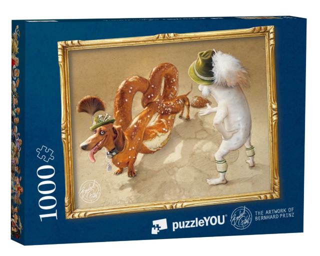 Puzzle 1000 Teile „Hundlmeier – Brezndackel“