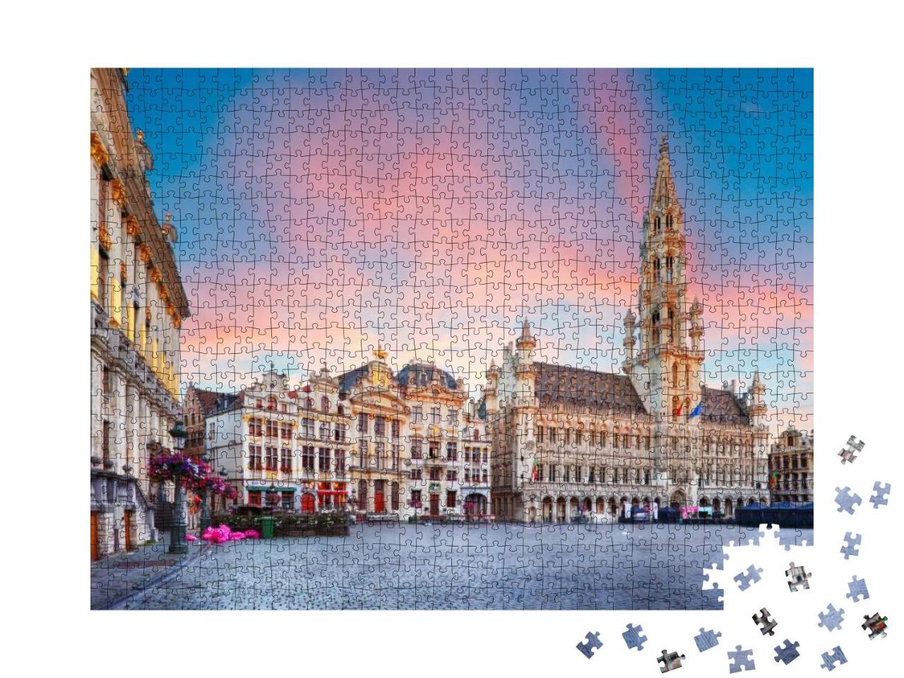 Puzzle 1000 Teile „Abendstimmung in Brüssel, Belgien“