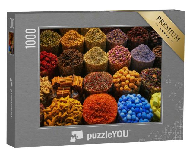Puzzle 1000 Teile „Bunte Gewürze auf dem Grand Souq in Dubai“