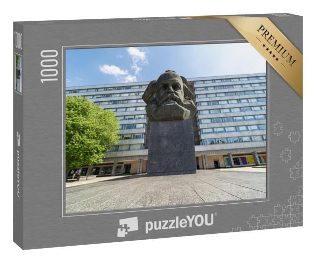 Puzzle 1000 Teile „Denkmal von Karl Marx, Chemnitz, Deutschland“
