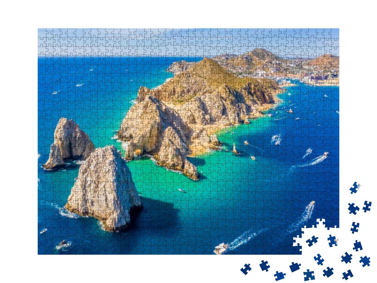Puzzle 1000 Teile „Luftaufnahme von Lands End und dem Bogen von Cabo San Lucas, Mexiko“