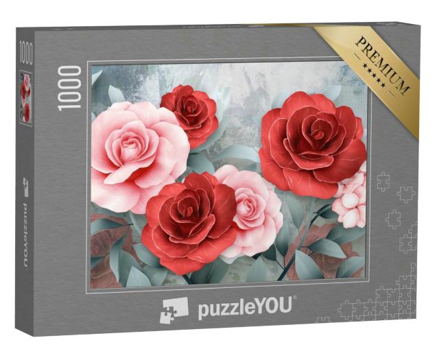 Puzzle 1000 Teile „Luxuriös: floraler Hintergrund für Hochzeiten“
