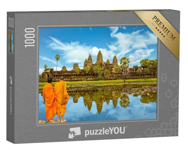 Puzzle 1000 Teile „Angkor Wat: Tempelanlage und größtes religiöses Monument der Welt, Kambodscha“