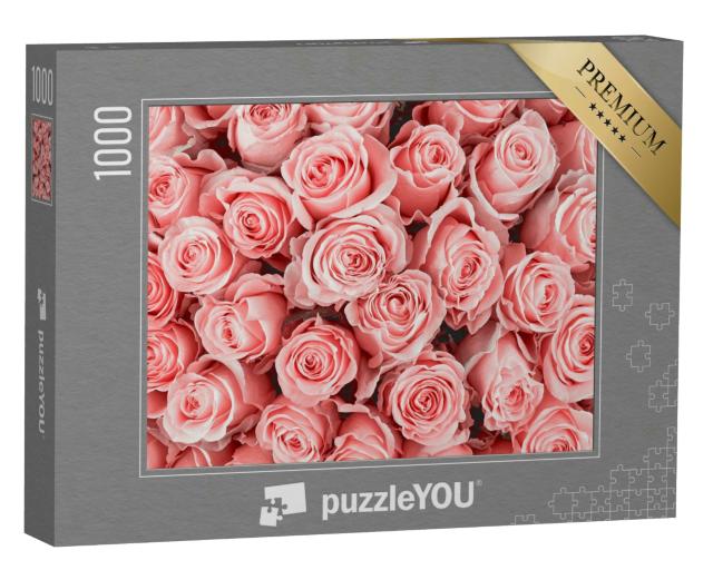 Puzzle 1000 Teile „Bunde Rose vor einer Wand“