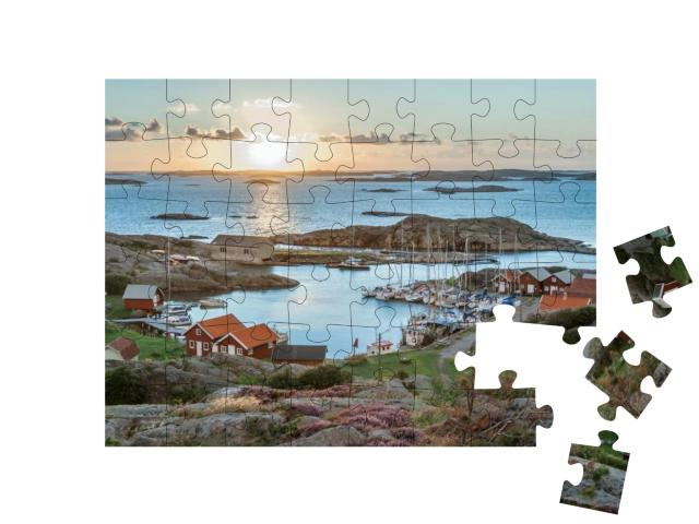 Puzzle 48 Teile „Fischereihafen der schwedischen Schären, Insel Ramsoe“