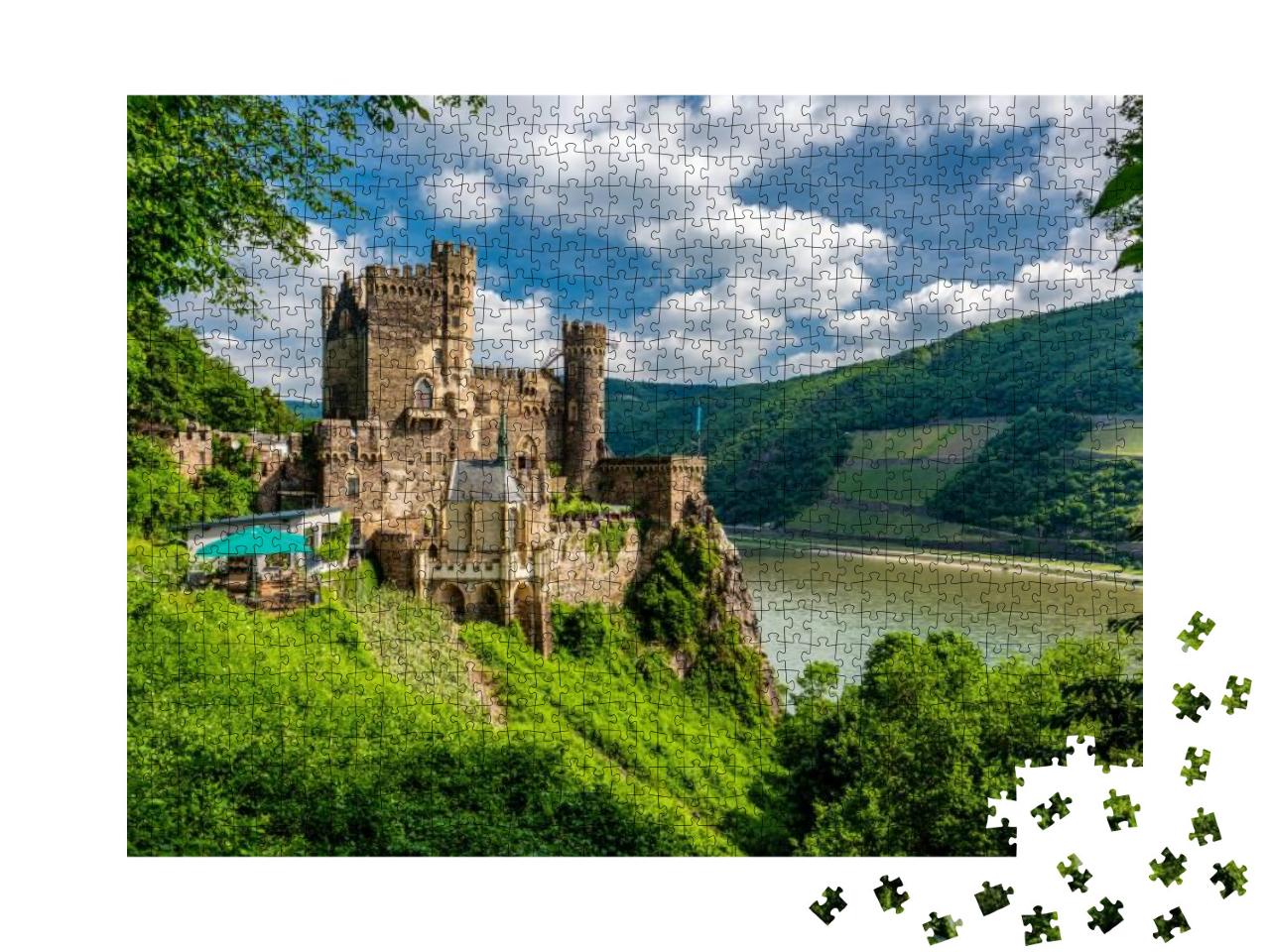 Puzzle 1000 Teile „Burg Rheinstein im Rheintal“