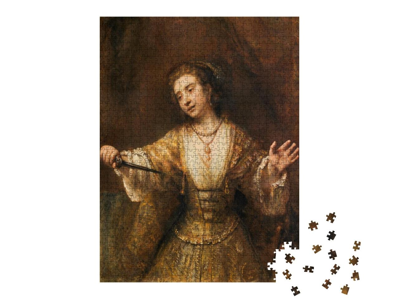 Puzzle 1000 Teile „Rembrandt - Lukrezia“