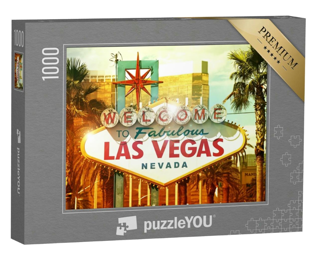Puzzle 1000 Teile „Schild: Willkommen in Las Vegas“