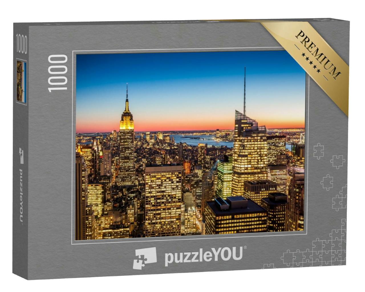 Puzzle 1000 Teile „Lichtermeer in New York“
