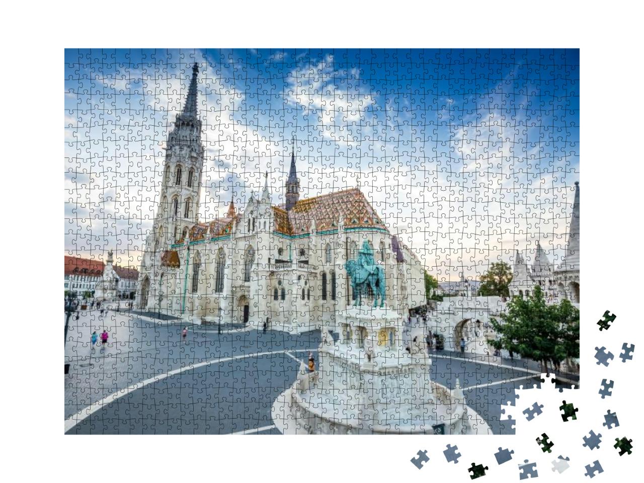 Puzzle 1000 Teile „Fischerbastei und Matthiaskirche in Budapest, Ungarn“