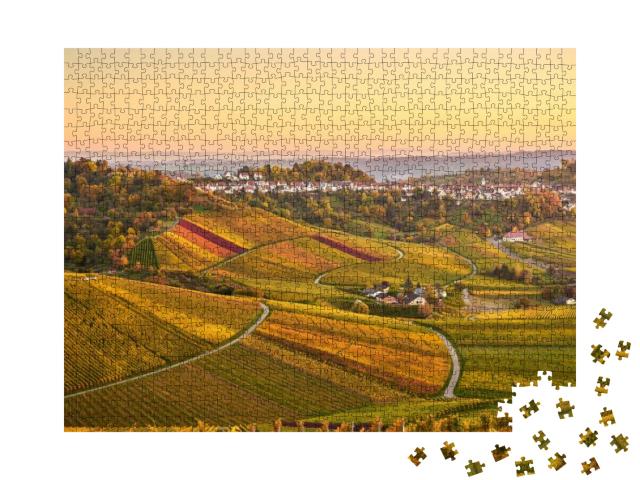 Puzzle 1000 Teile „Weinberge in Stuttgart, Deutschland“