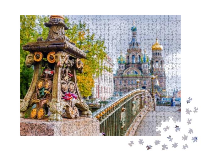 Puzzle 1000 Teile „Detail einer Brücke, Sankt Petersburg, Russland“