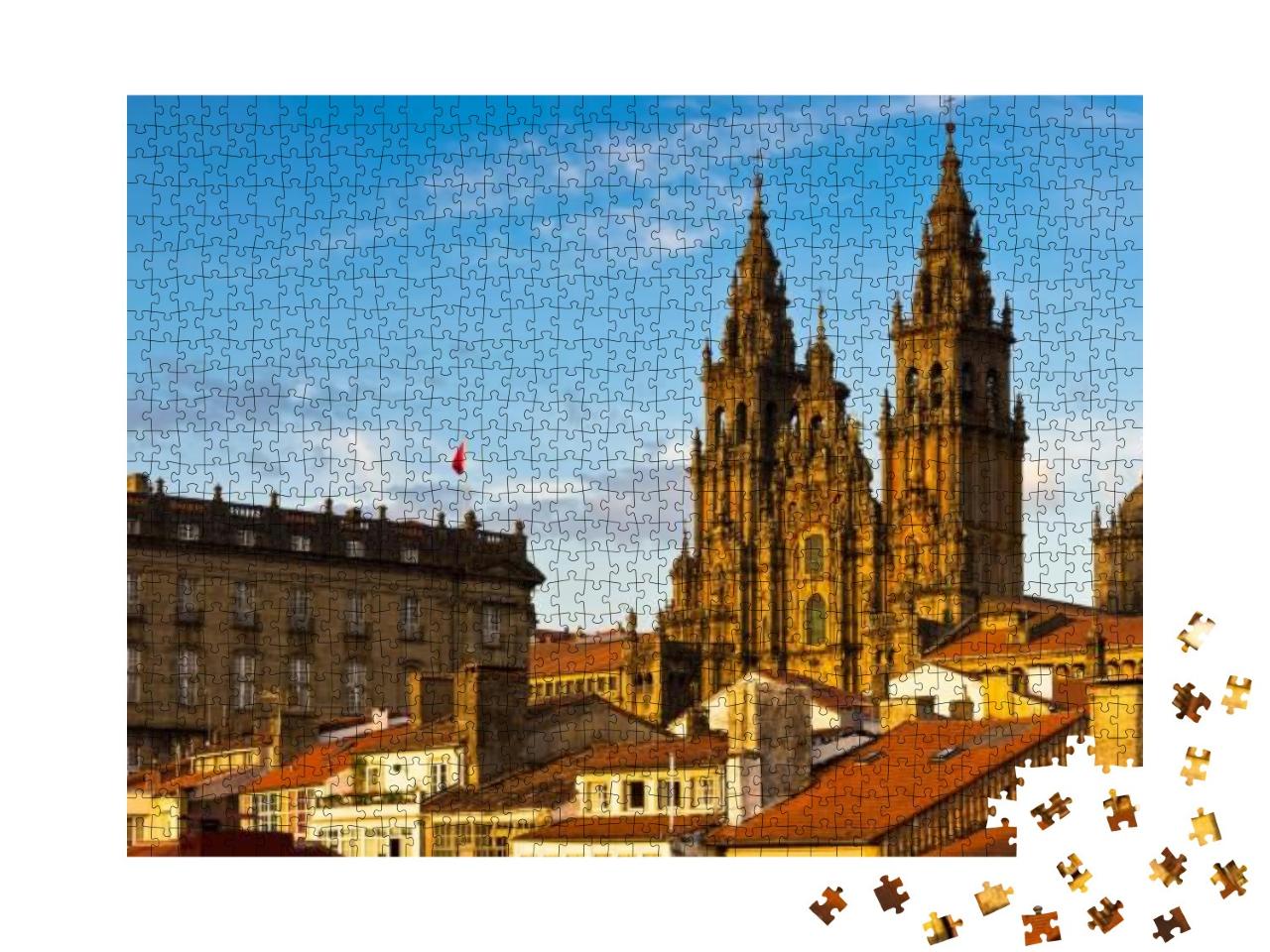 Puzzle 1000 Teile „Kathedrale von Santiago de Compostela, Galicien, Spanien“