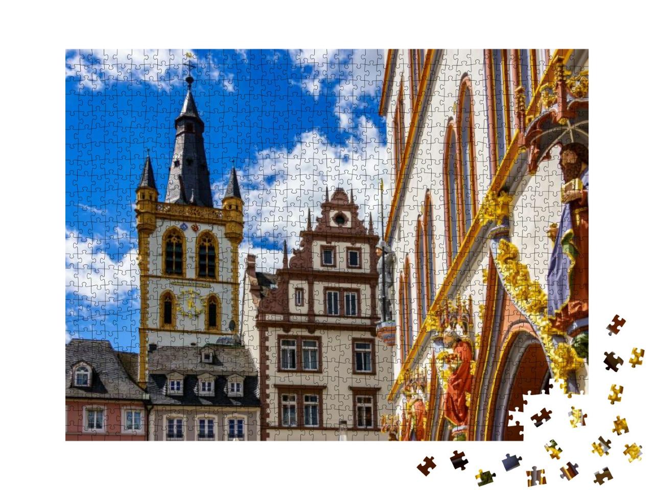 Puzzle 1000 Teile „Wunderschöne Altstadt von Tier, Deutschland“
