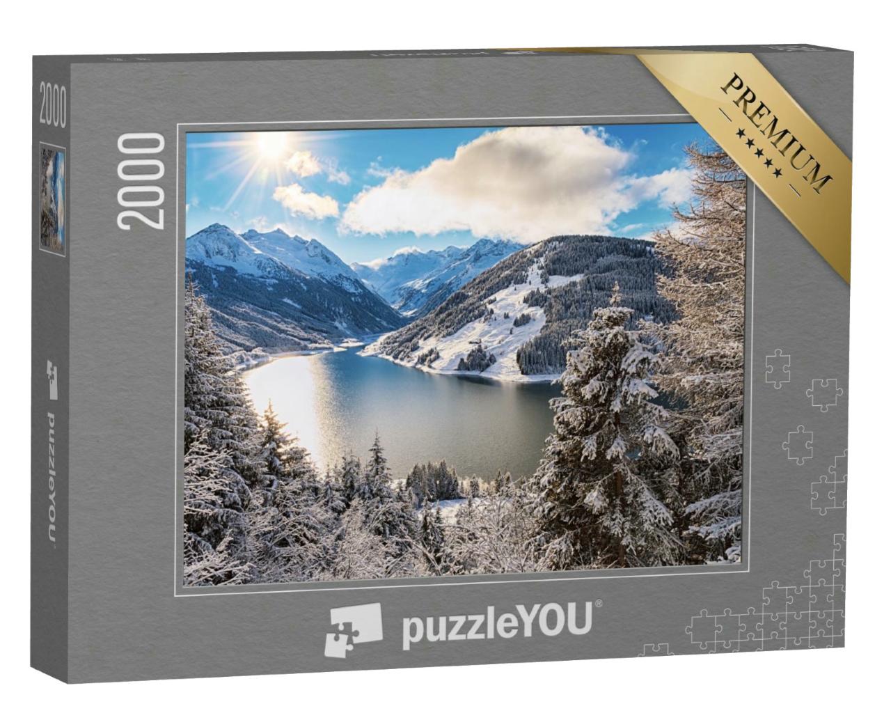 Puzzle 2000 Teile „Österreichische Berge im Winter, Kaprun“