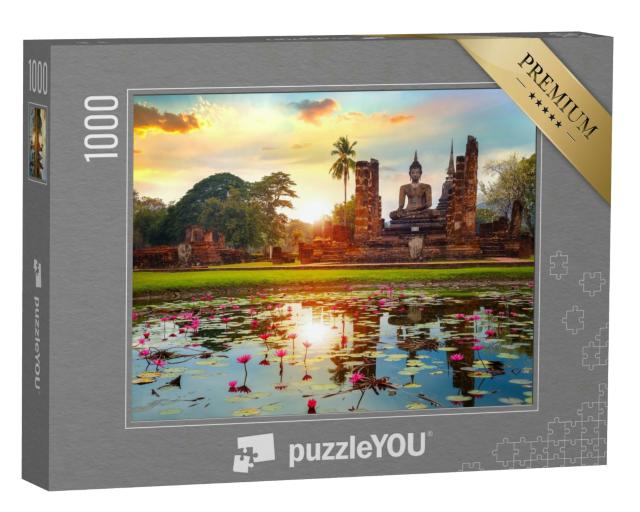 Puzzle 1000 Teile „Wat Mahathat-Tempel, einer UNESCO-Weltkulture, Thailand“