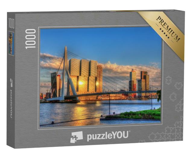 Puzzle 1000 Teile „Ansicht von Rotterdam, Niederlande“