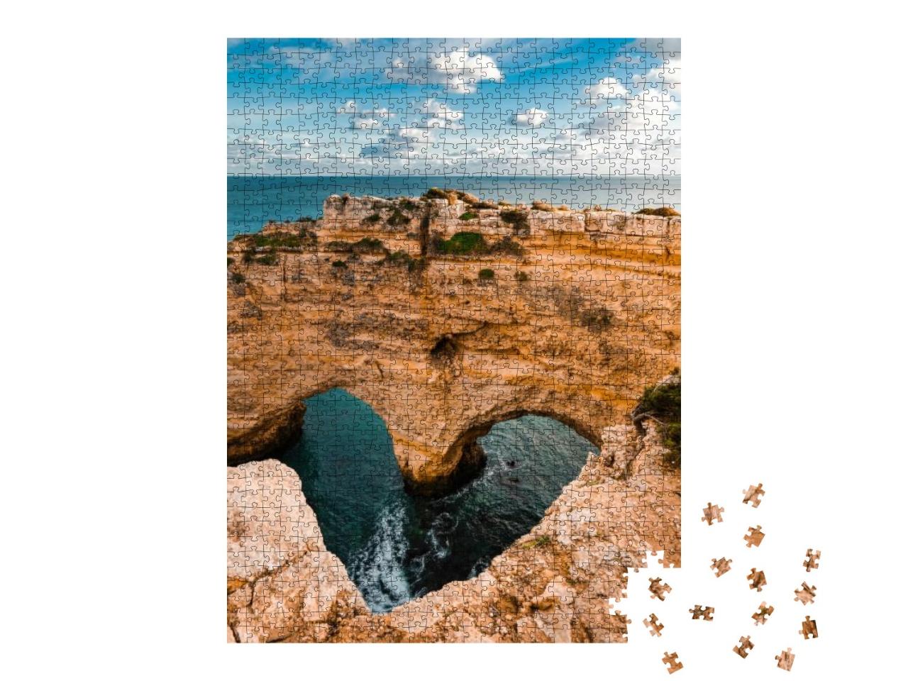 Puzzle 1000 Teile „Herzförmige Klippen a der Algarve, Portugal“