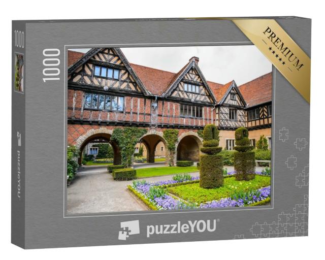 Puzzle 1000 Teile „Innenhof des Schlosses Cecilienhof, Potsdam, Brandenburg, Deutschland“