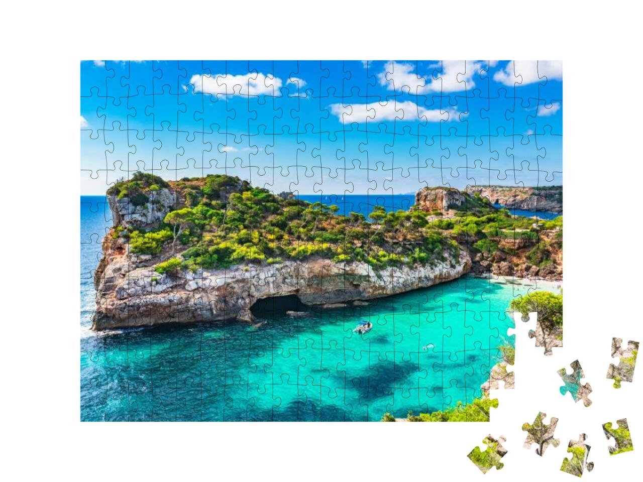 Puzzle 200 Teile „Strand von Mallorca, Spanien, Mittelmeer“