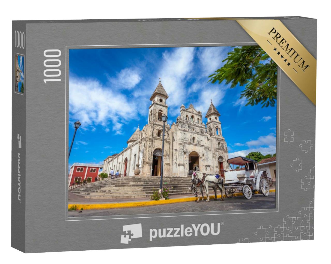 Puzzle 1000 Teile „Guadalupe-Kirche in Granada, Nicaragua“
