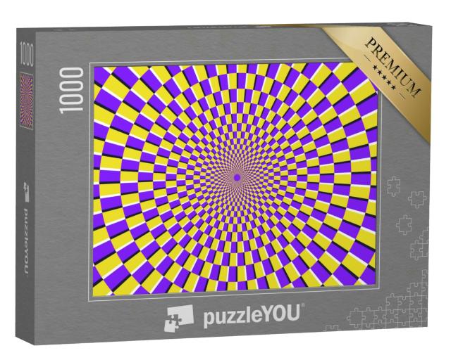 Puzzle 1000 Teile „Optische Illusion: Psychedelische Spirale“