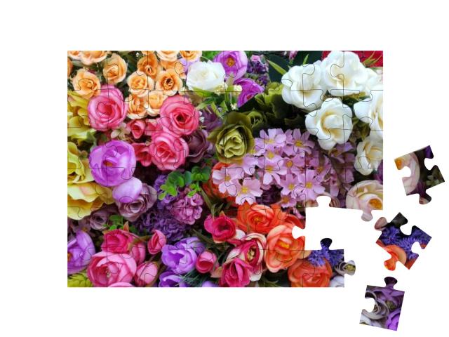 Puzzle 48 Teile „Ein wunderschönes Blütenmeer“