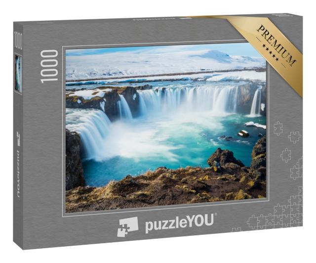 Puzzle 1000 Teile „Godafoss, einer der berühmtesten Wasserfälle in Island“
