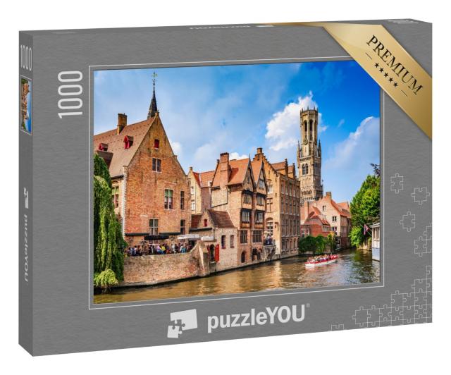 Puzzle 1000 Teile „Das Venedig des Nordens, Stadtbild von Brügge, Belgien“