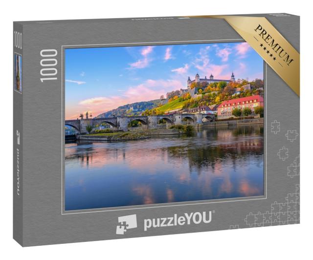 Puzzle 1000 Teile „Festung Marienberg und Alte Mainbrücke von Würzburg, Deutschland“