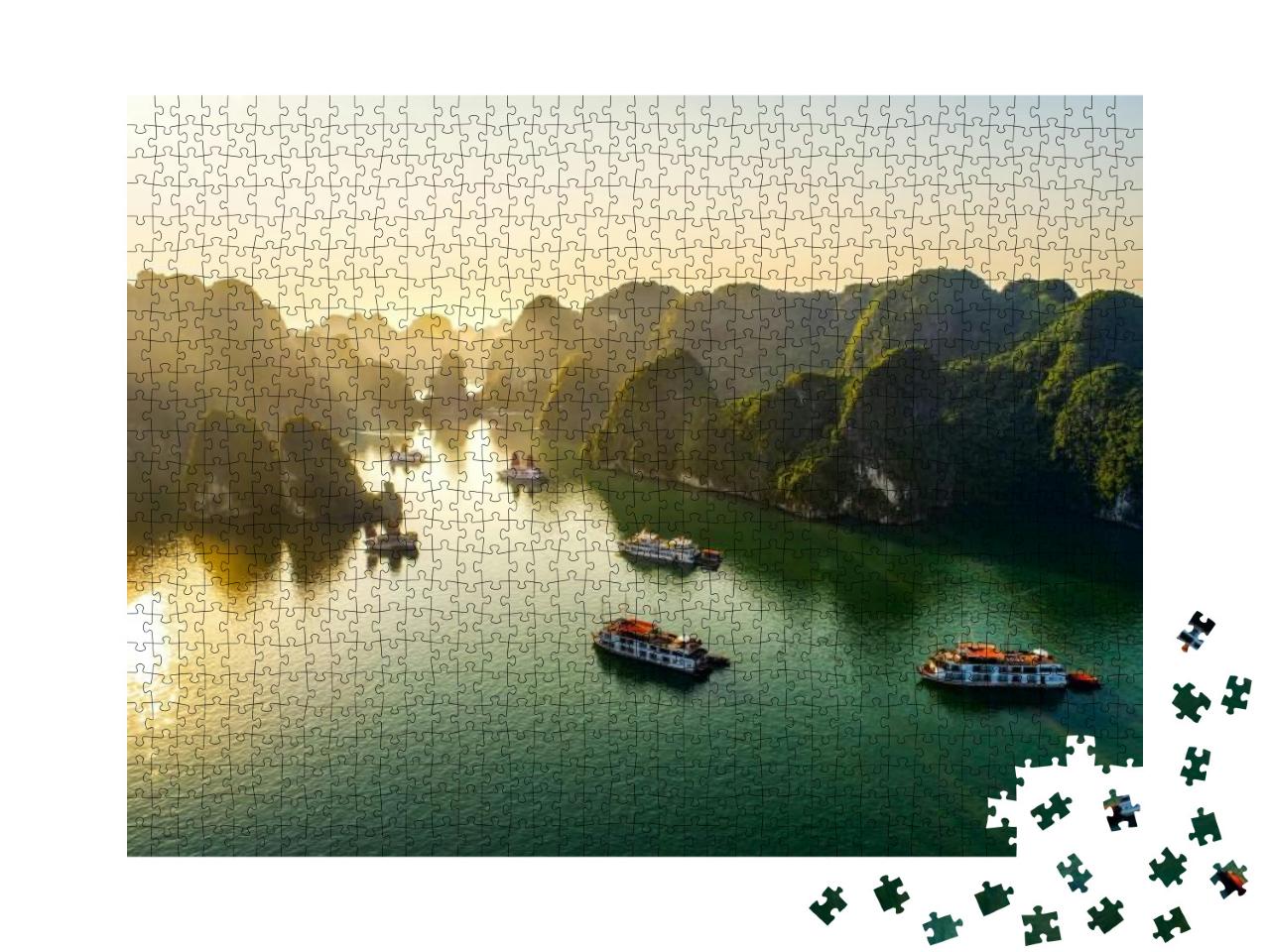 Puzzle 1000 Teile „Halong-Bucht, Vietnam, Südostasien, UNESCO-Weltkulturerbe“