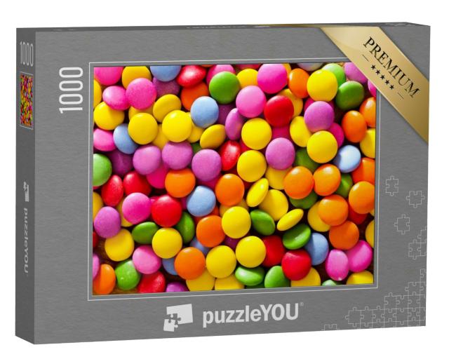 Puzzle 1000 Teile „Leckere farbenfrohe Süßigkeiten, bunt und rund“
