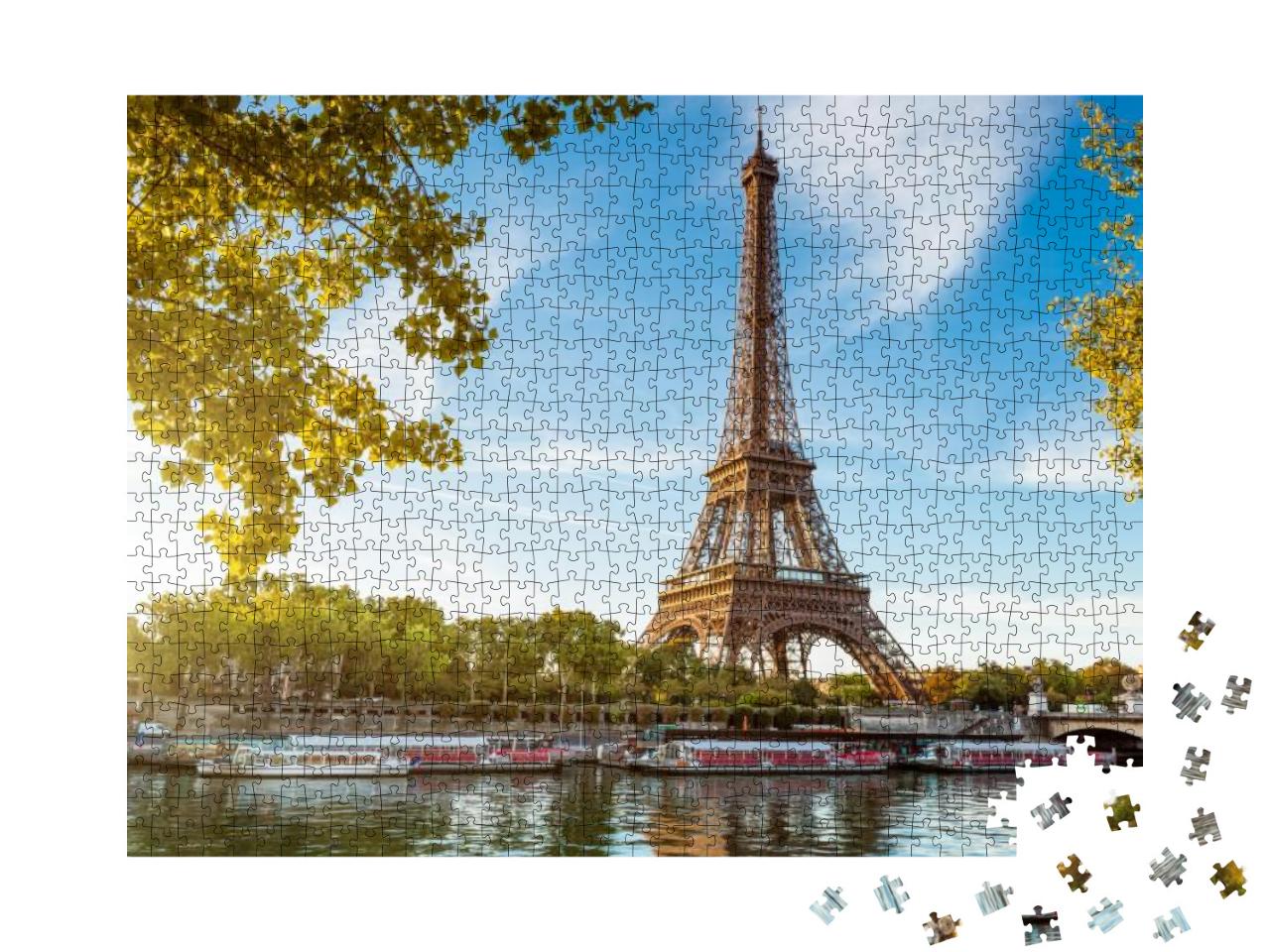 Puzzle 1000 Teile „Eiffelturm und Saine, Paris“