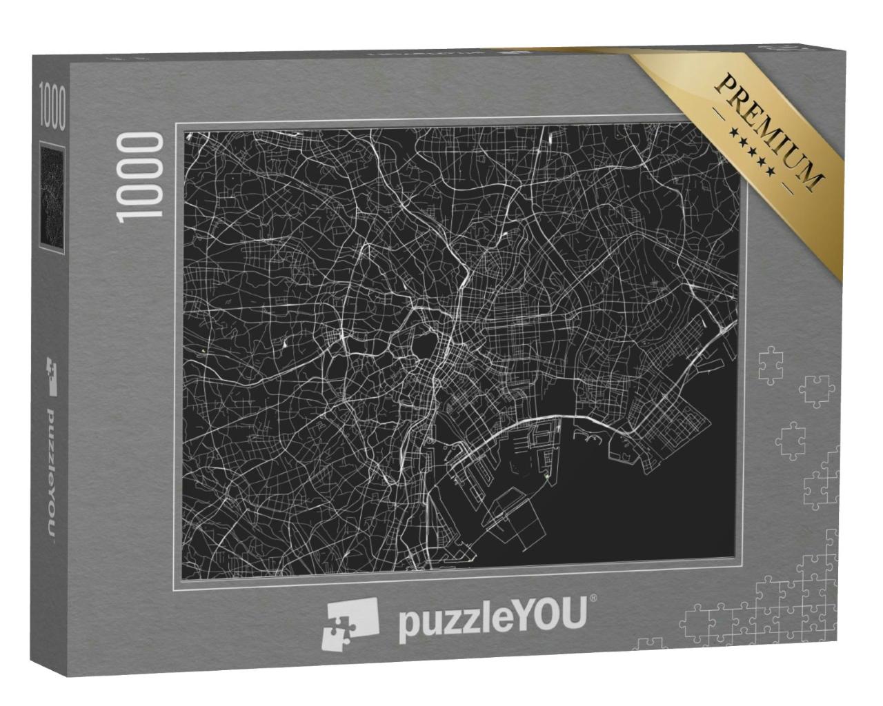 Puzzle 1000 Teile „Vektor-Illustration der Stadt Tokio, Insel Honshu, Japan“