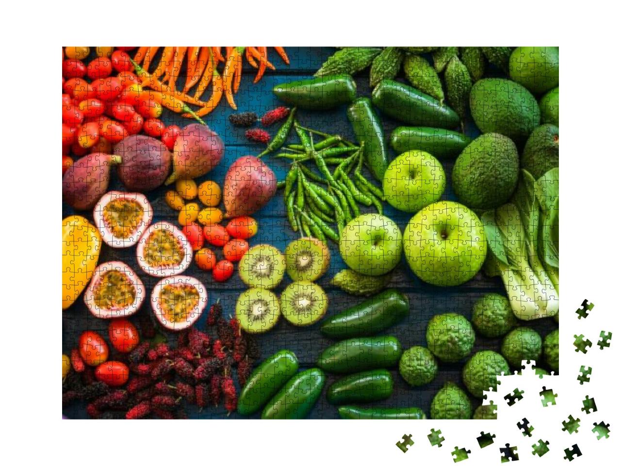 Puzzle 1000 Teile „Obst und Gemüse: vitaminreiche Ernährung“