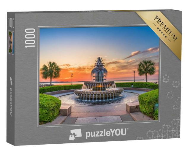 Puzzle 1000 Teile „Waterfront Park: Pineapple Fountain, Charleston, South Carolina, USA“