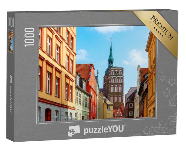 Puzzle 1000 Teile „Stadtbild der Hansestadt Stralsund, Deutschland“