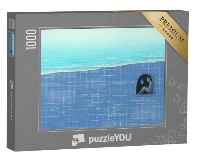 Puzzle 1000 Teile „Konzept-Kunst: Ein einsamer Mann“