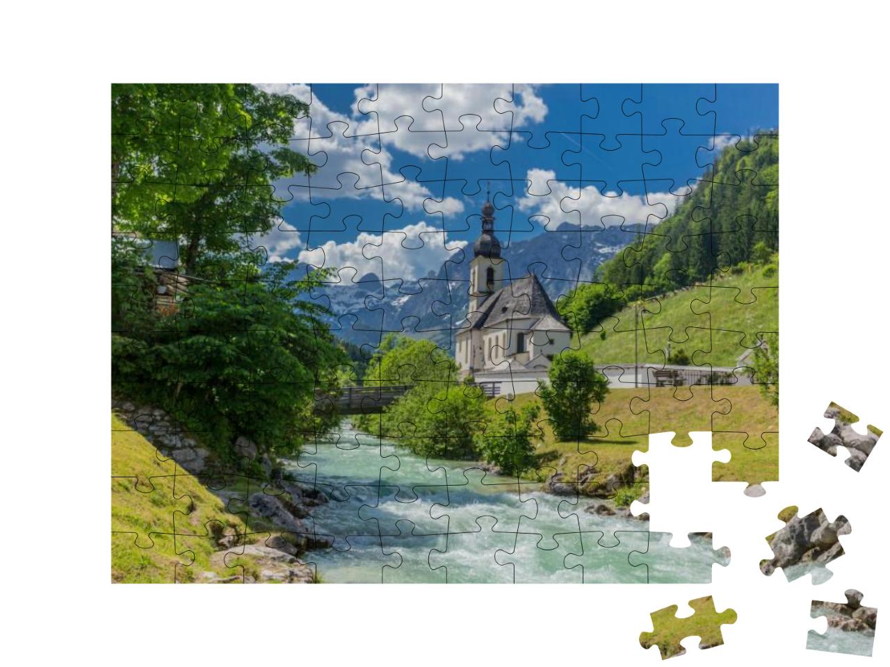Puzzle 100 Teile „Berchtesgadener Voralpenlandes: Ramsau und Umgebung“